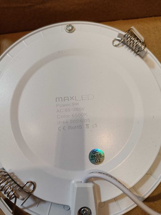 Maxled Painel LED Luz/Lâmpada Redondo Encastrar 9 W 6500 K