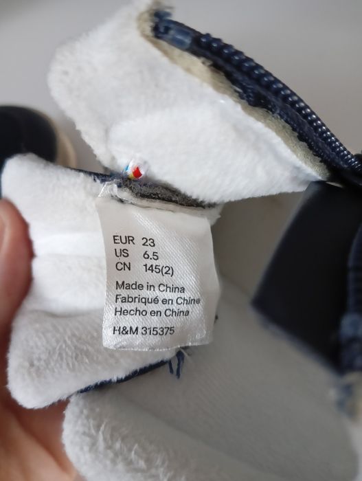 Buty chłopięce ocieplane rozmiar 23 h&m