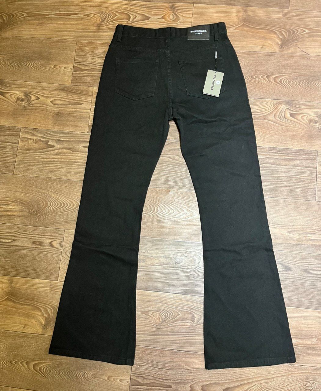 Balenciaga black flared jeans клеш джинсы черные