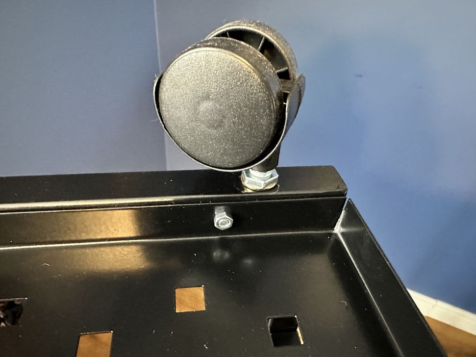 Szafka regał metalowy loft z kółkami na drukarkę segregacja