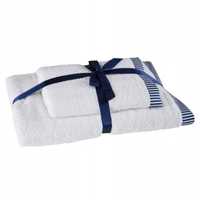 Komplet Ręczników Kąpielowych 2 sztuki Kos 50x90/70x140 Biały