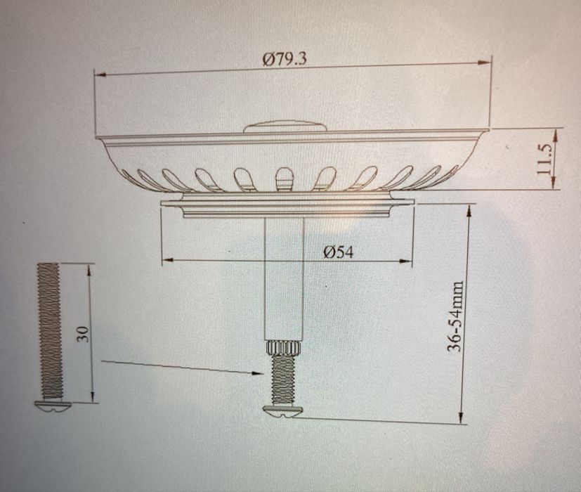 Sitko odplywowe do zlewu za stali nierdzewnej