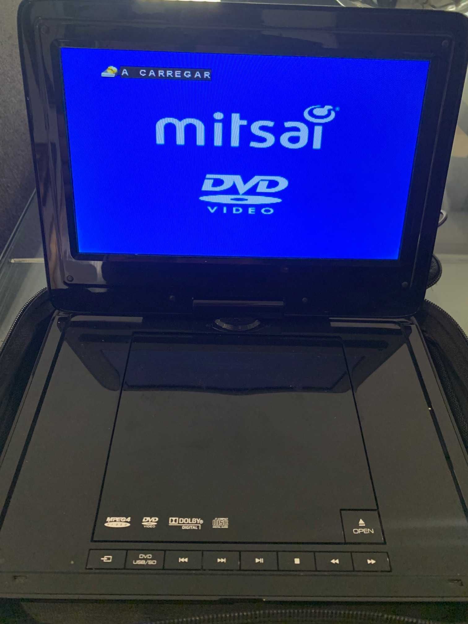 Leitor DVD Portátil - Mitsai PD-939 - Impecável - Com mala e DVD