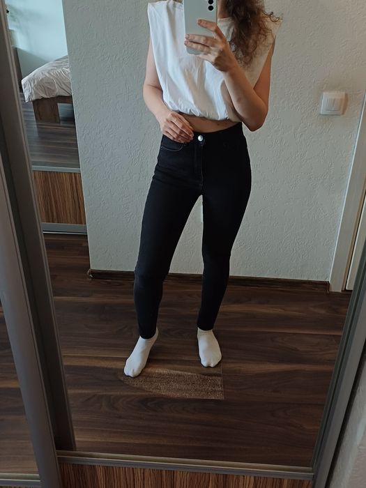 Джинси чорні / скіні / теплі