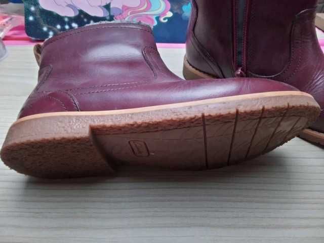 Bordowe botki roz. 32