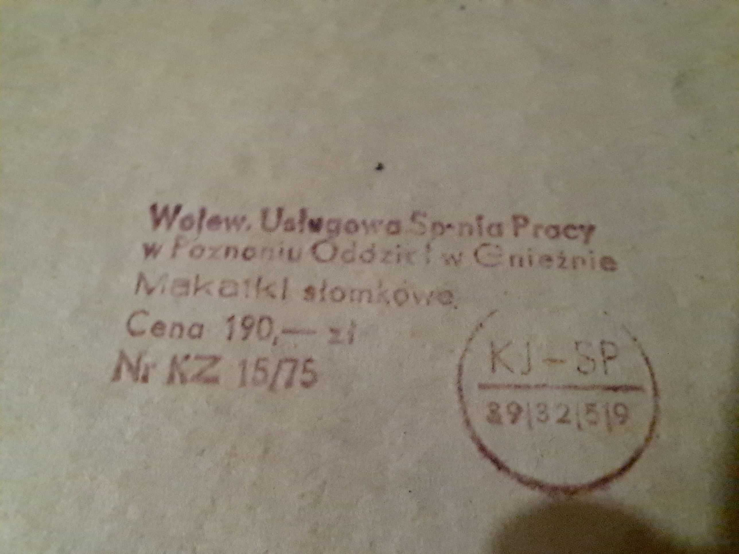 Obraz Opera w Poznaniu obraz ze słomy lata 70 PRL
