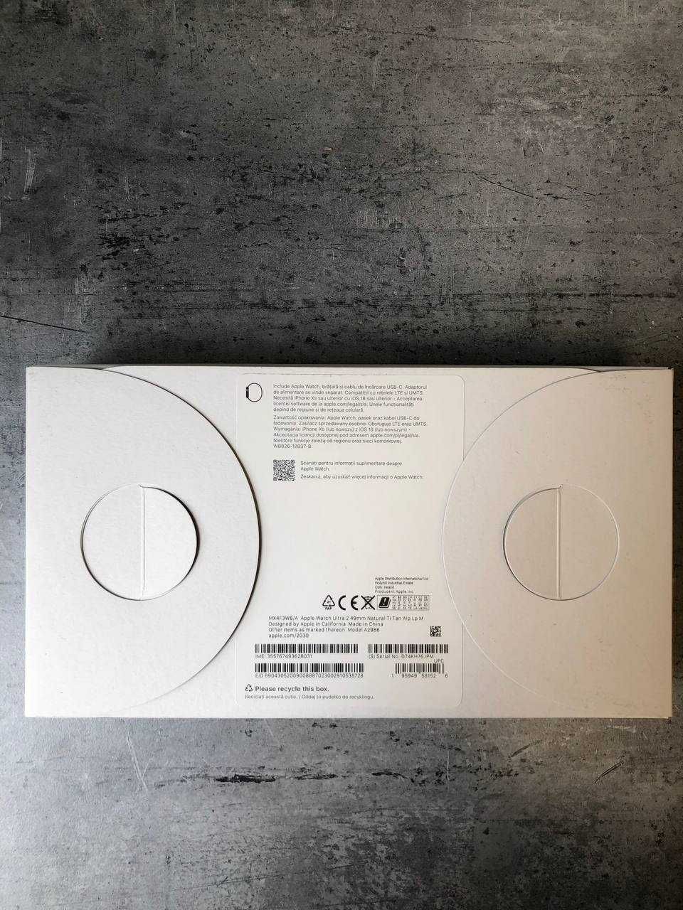 Apple Watch Ultra 2 49 mm / Natural Titan / Nowy / A2986. VAT 23%