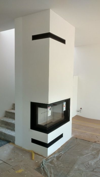 kominek NOWOCZESNY wkład + zabudowa PROMOCJA szybka realizacja FLOKI