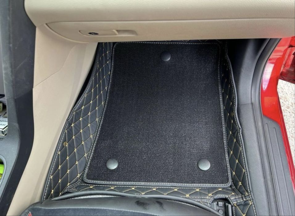 Килимки 3D салону Jaguar I-Pace | екошкіра, індивідуальний крій