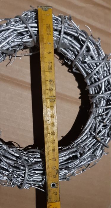 Wianki wiklinowe posrebrzane