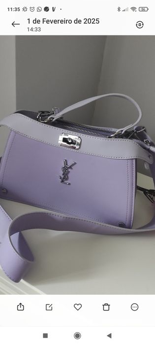 Bolsa lilás duas alças