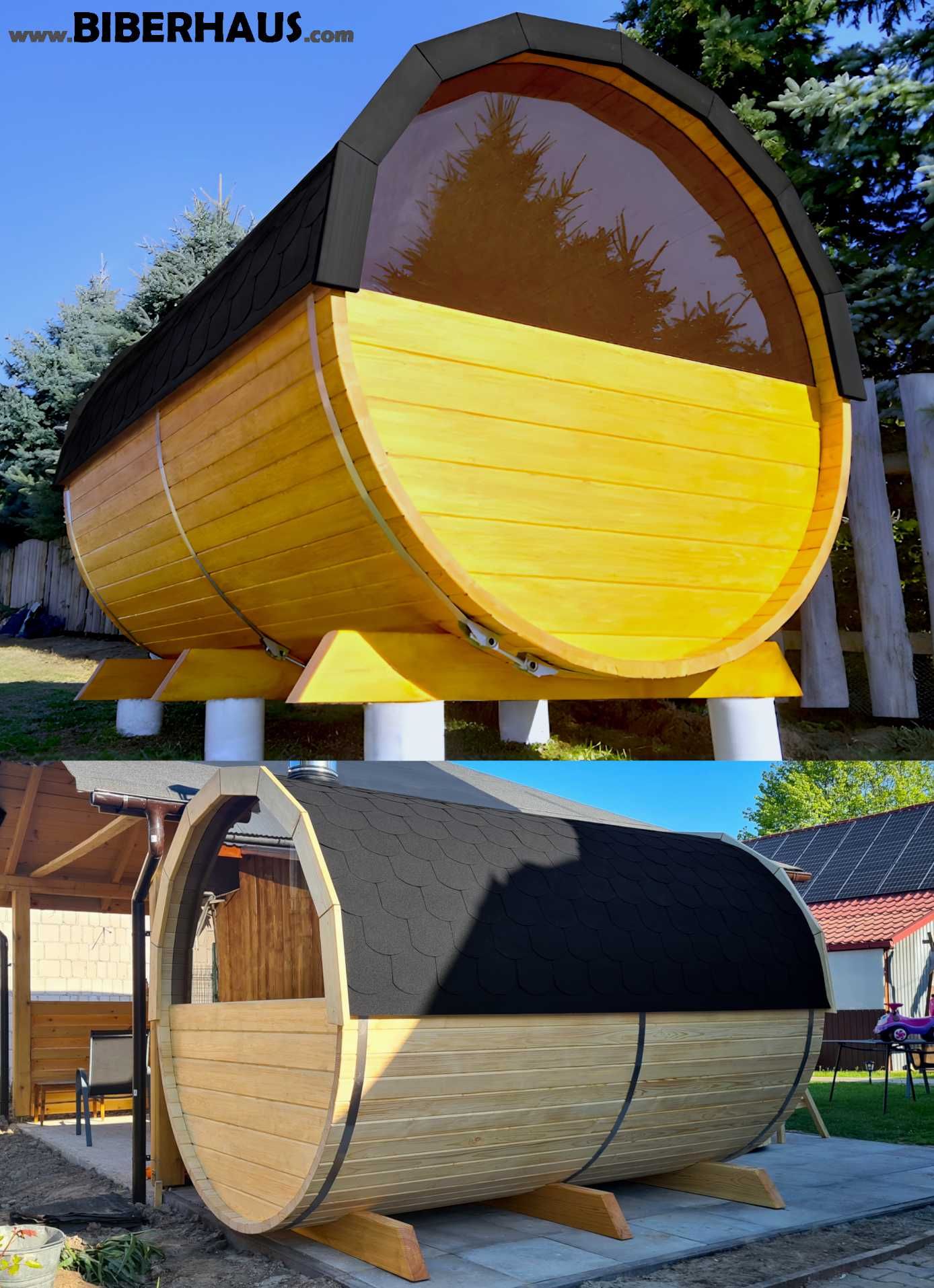 SAUNA Ogrodowa 300 cm + OKNO 50% + PRZEDSIONEK + GRATIS Beczka +Akces.