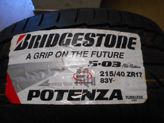 opony 215/40r17 bridgestone potenza s-03 pole position nowe komplet lato