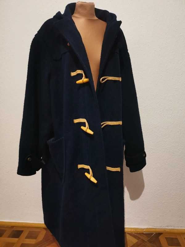 Granatowy wełniany płaszcz męski Polo by Ralph Lauren rozmiar XL