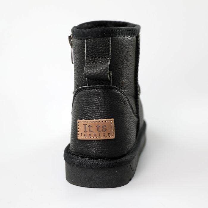 Угги мужские чёрные на молнии 8854