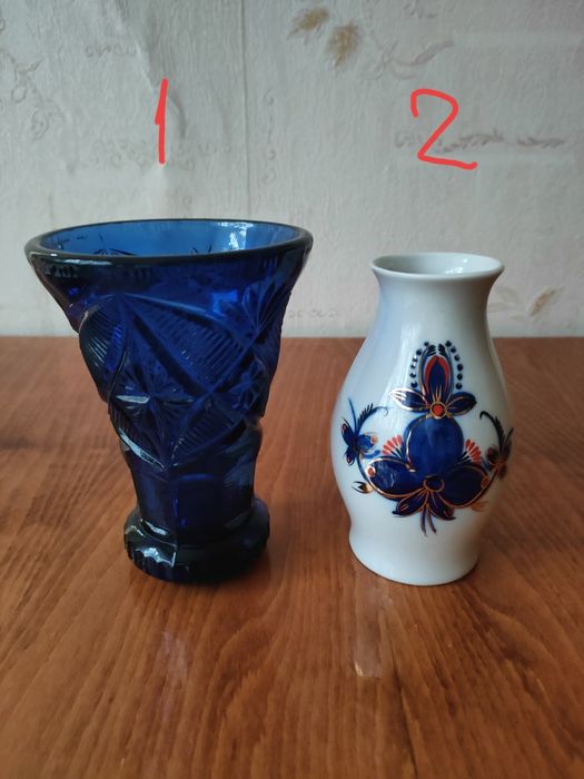 Ваза фарфор . Кобальт.