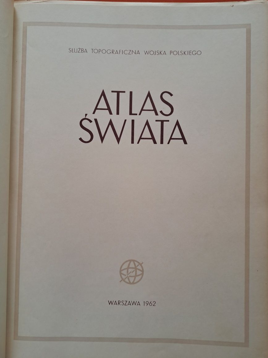 Atlas świata. I wydanie z 1962 roku