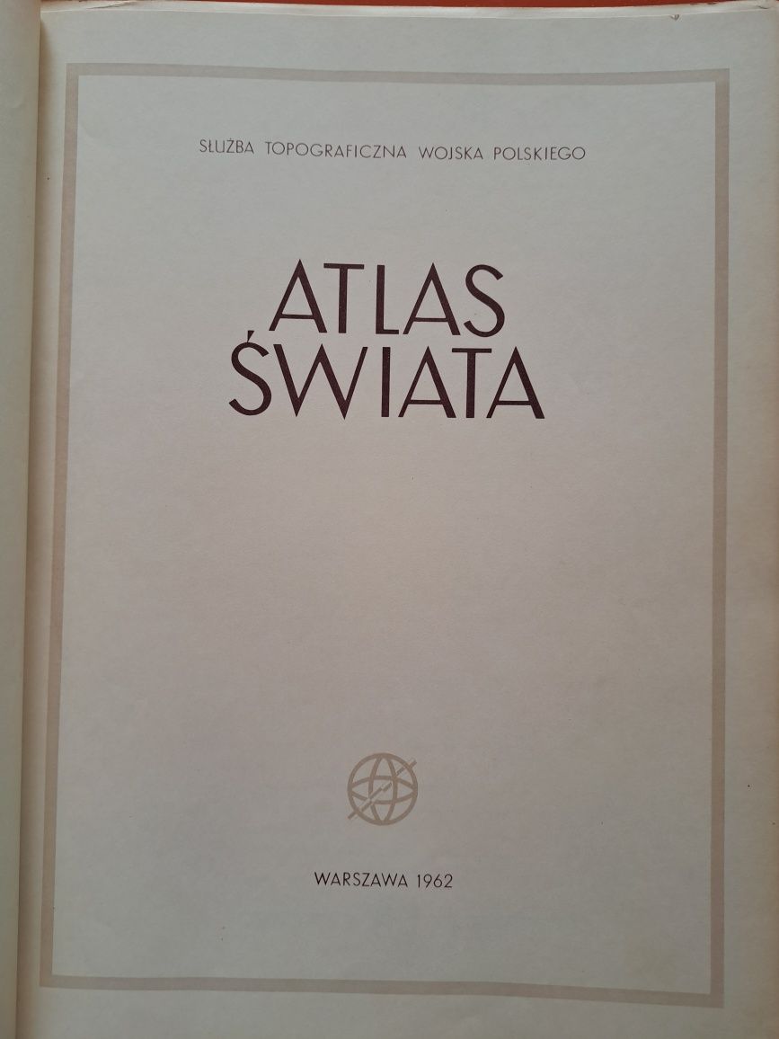 Atlas świata. I wydanie z 1962 roku