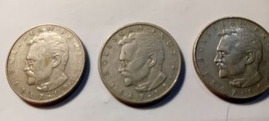 Zestaw monet z B Prus z 1975 i 1981