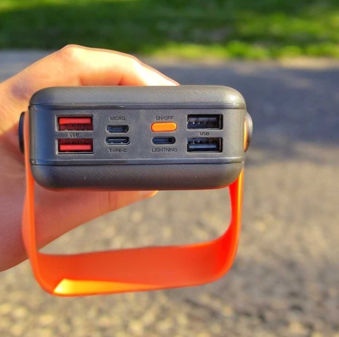 Павербанк на 50000 mah павер з зарядкою від сонця і кабелем