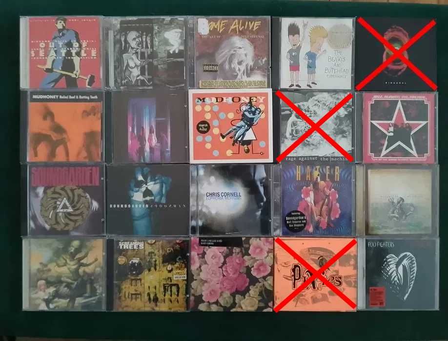 Nirvana, Mudhoney, Soundgarden, Screaming Trees, Pixies, ... raridades