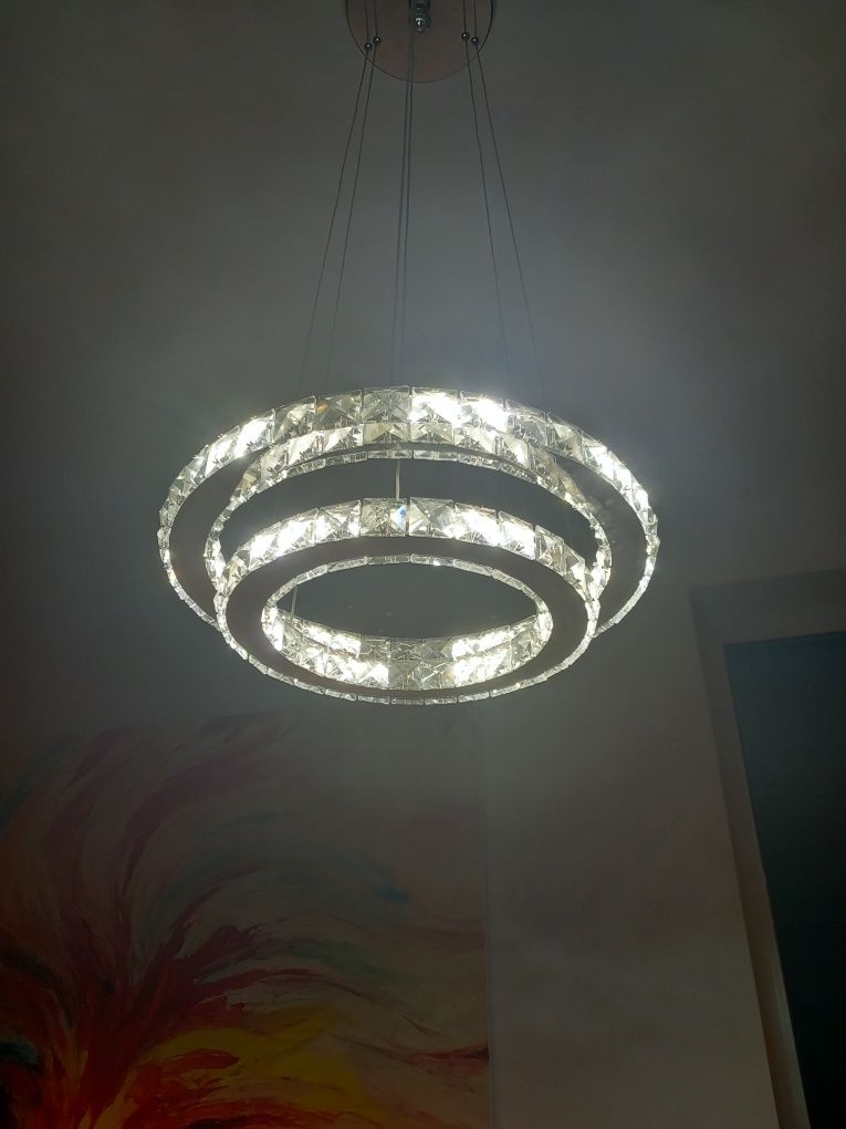 Lampa wisząca sufitowa - LED - kryształy