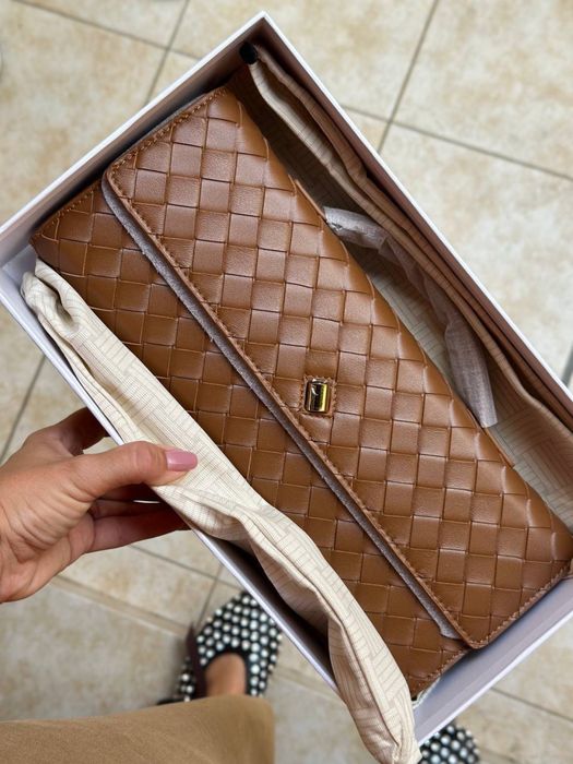 Сумка  Bottega карамель шкіра