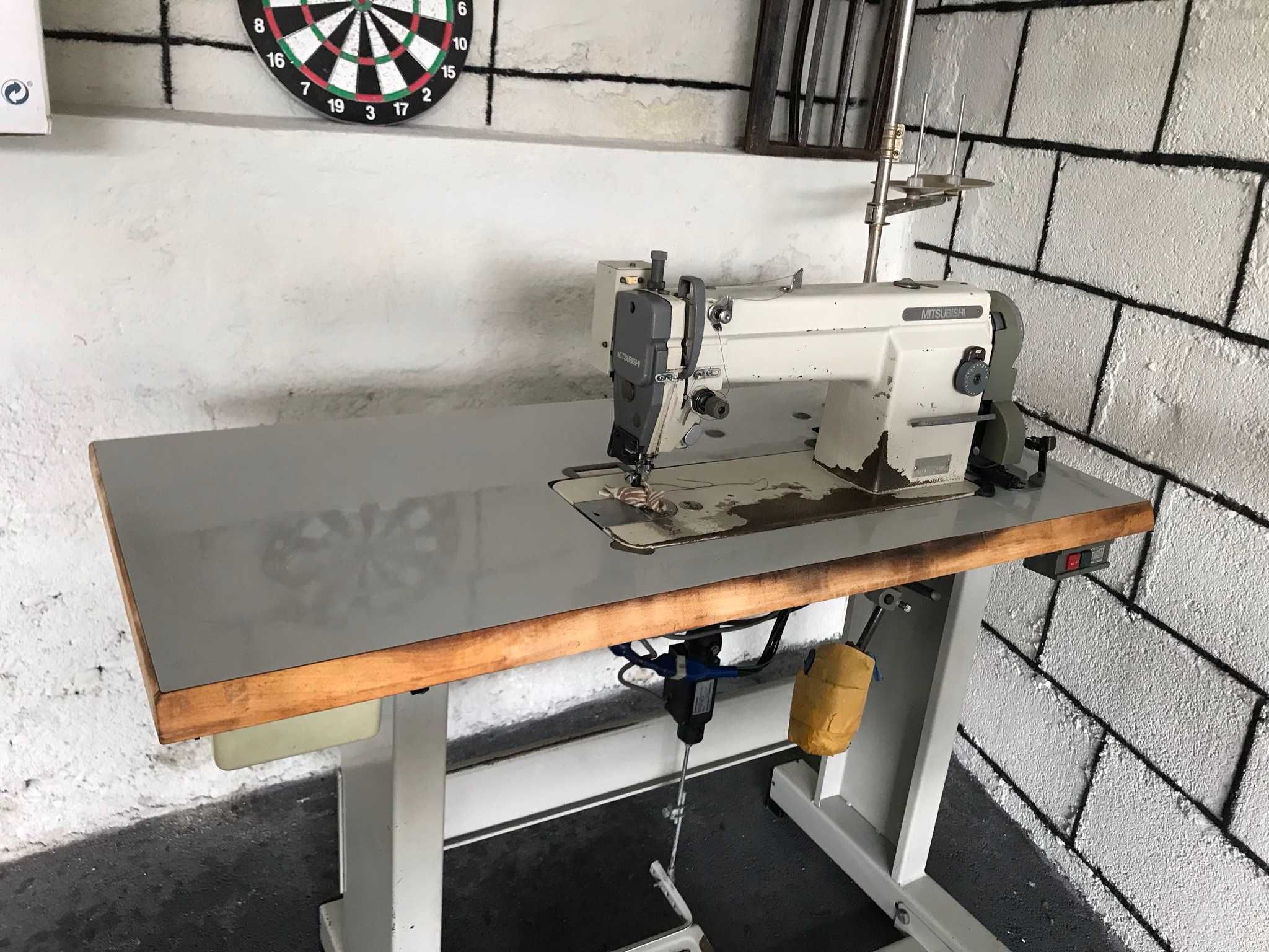 Maquina industrial Ponto corrido com corte de Linha