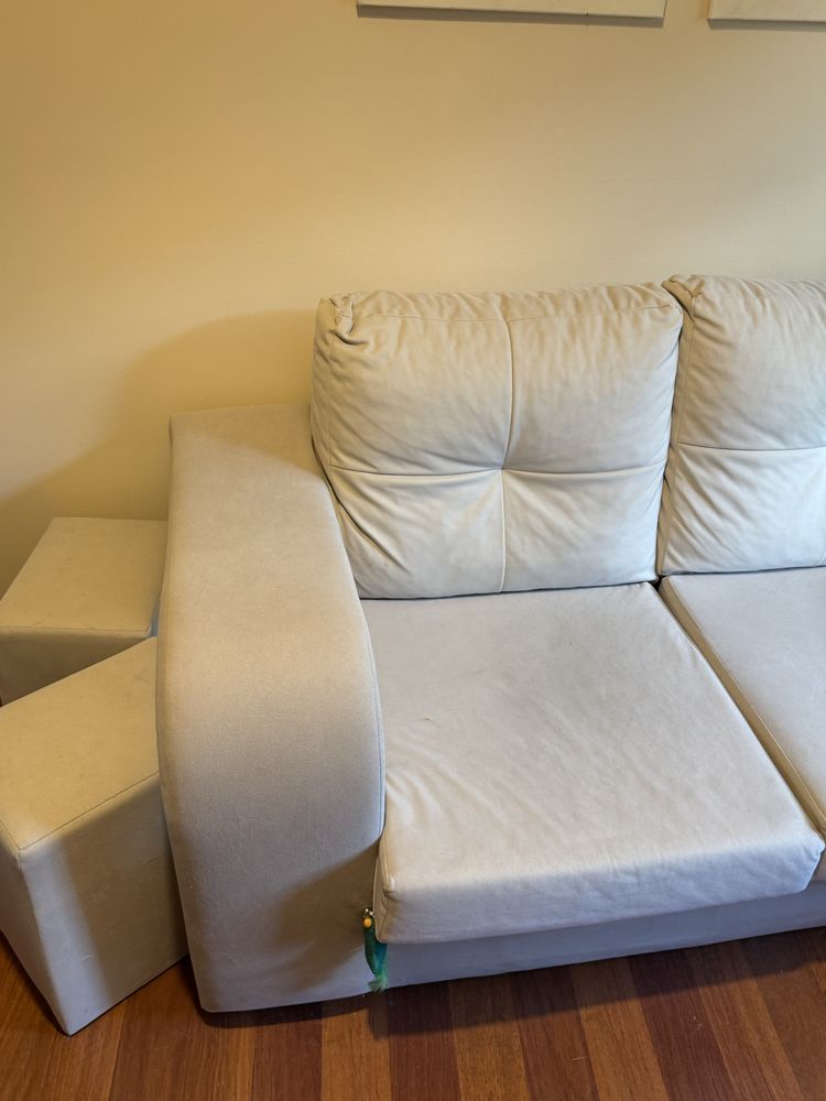 Sofá Bege Chaise Longue