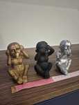 Loft ozdoba, figurki małp, wise monkeys designer