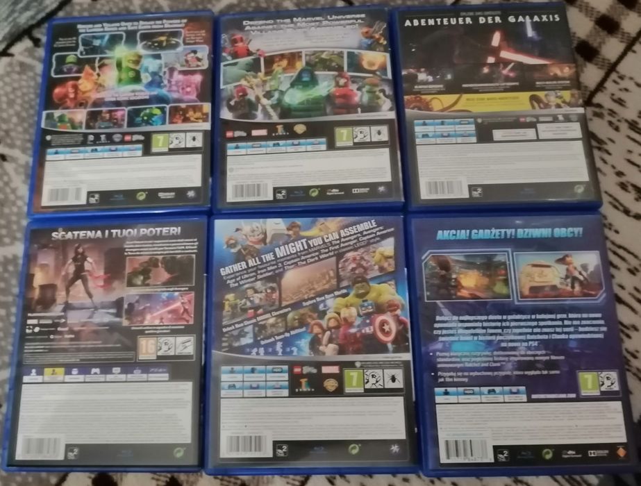 6 GIER na PS4 - Lego, Avengers, Marvel - CENA ZA SZEŚĆ