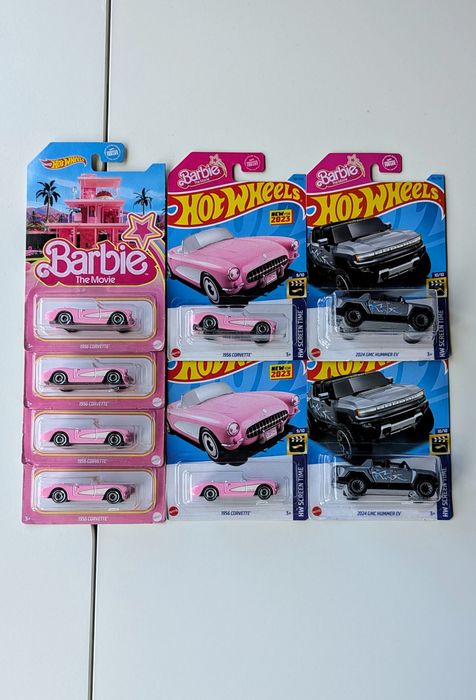 Hot Wheels Barbie 1956 Corvette 2024 GMC Hummer EV хот вілс барбі