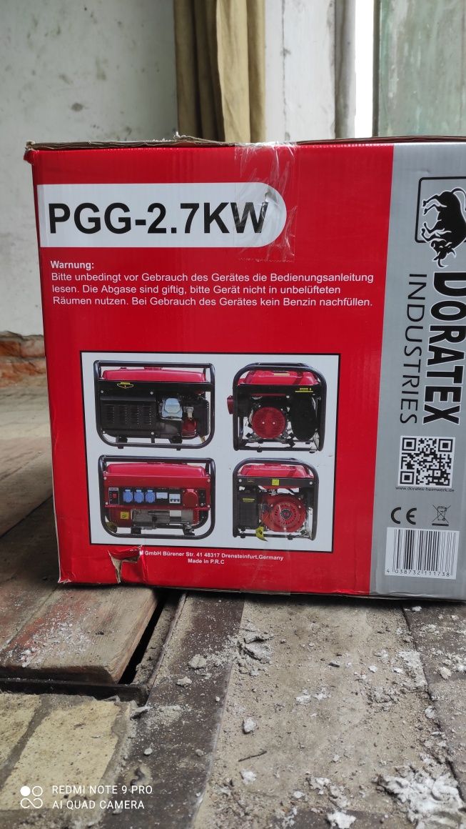 Генератор бензиновый DORATEX PGG 2.7kw. Professional 220v/38/