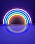 Neon led tęcza baterie lub kabel
