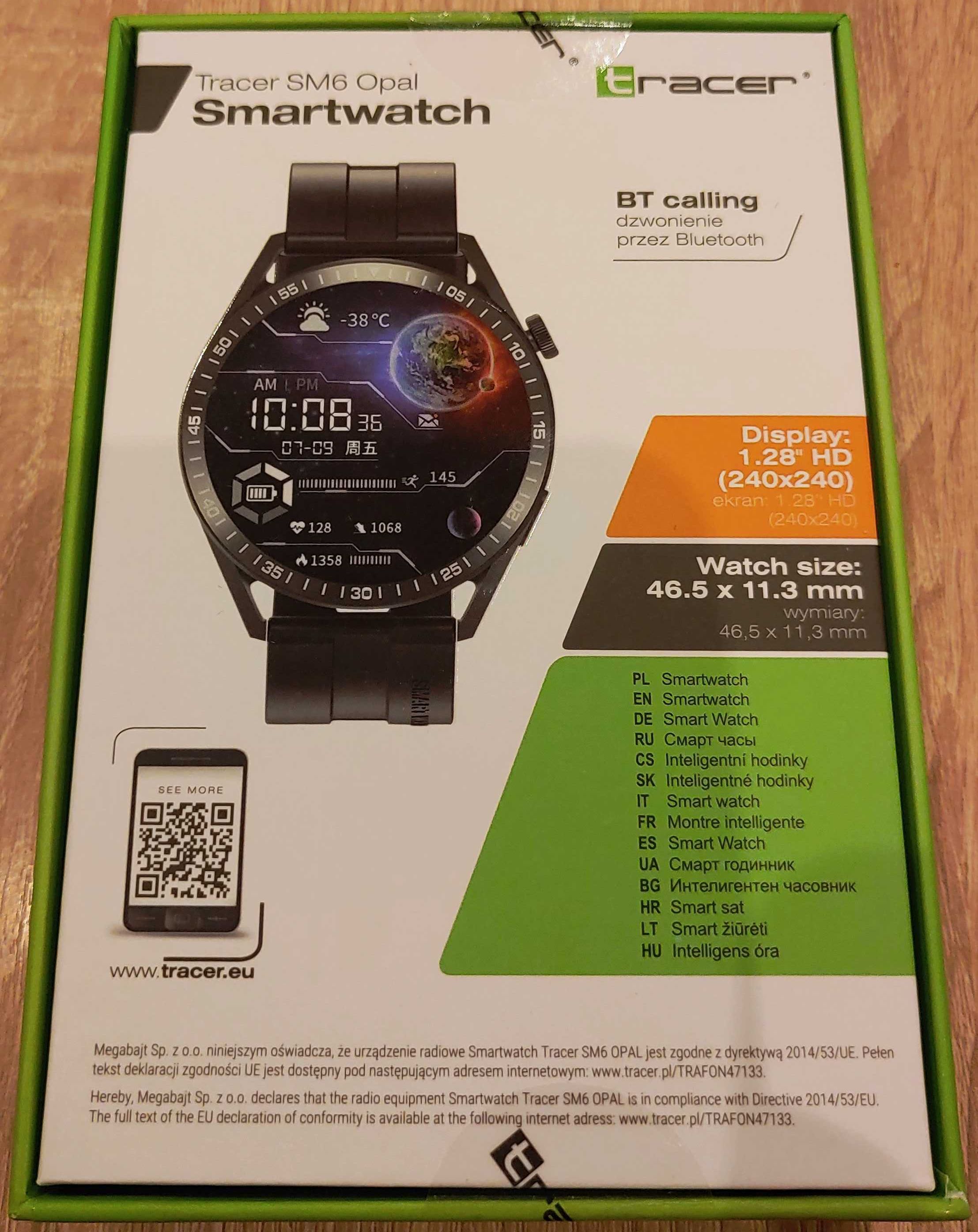 Nowy smartwatch Tracer SM6 Opal na gwarancji producenta