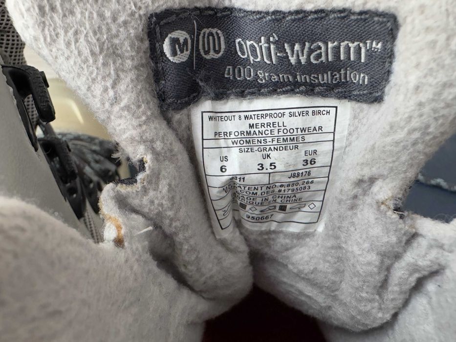 Жіночі зимові трекінгові  термо черевики Merrell водонепроникні. Р 36