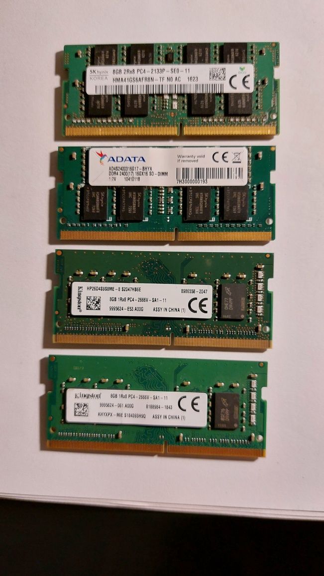 DDR4  на 8 гб 2133, 2666, 3200 оперативна память .