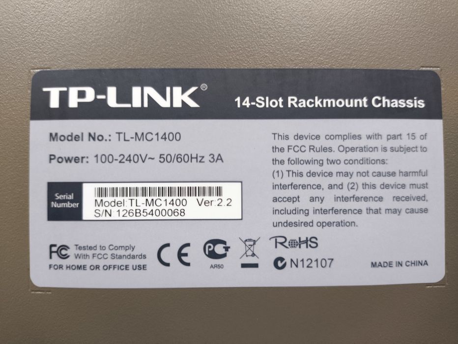 TP-LINK TL-MC1400 ver 2.2 obudowa urzadzen sieciowych