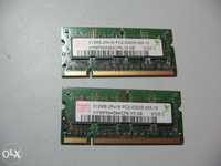 2 Memórias ram 512mb ddr2 533mhz