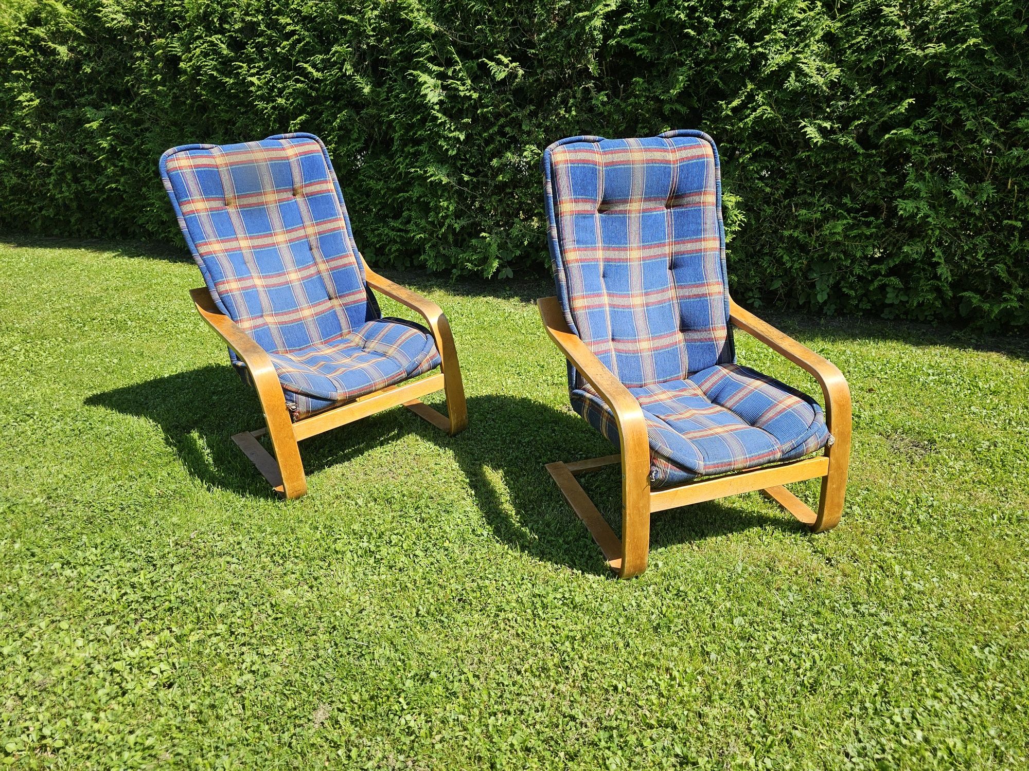 Fotele drewniane w kratę 2 sztuki za 200zl