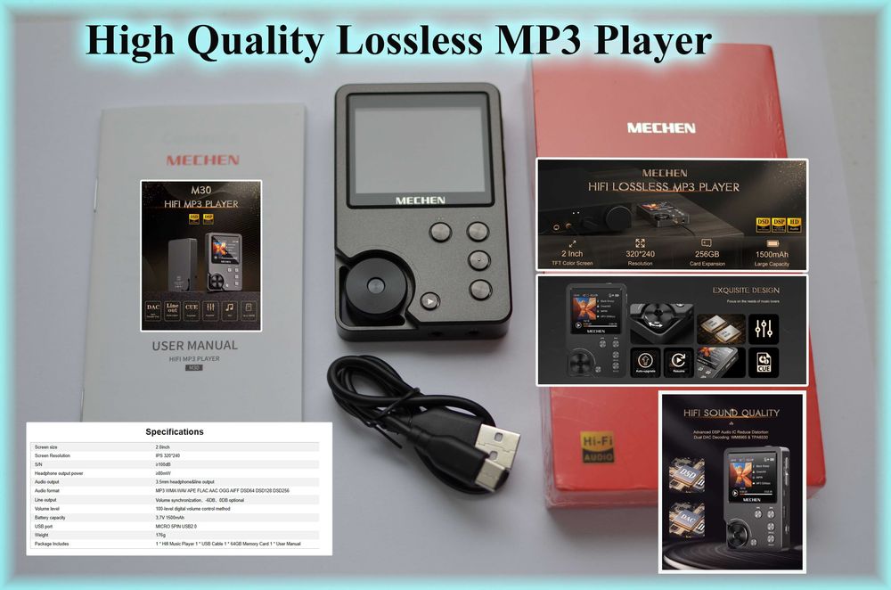 Hi-Fi плеєр Mechen M30 (Hi-Res DSD MP-3) NEW !!!