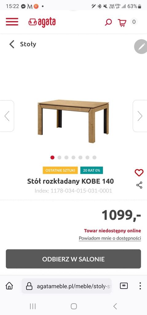 Stół rozkładany z Agata meble