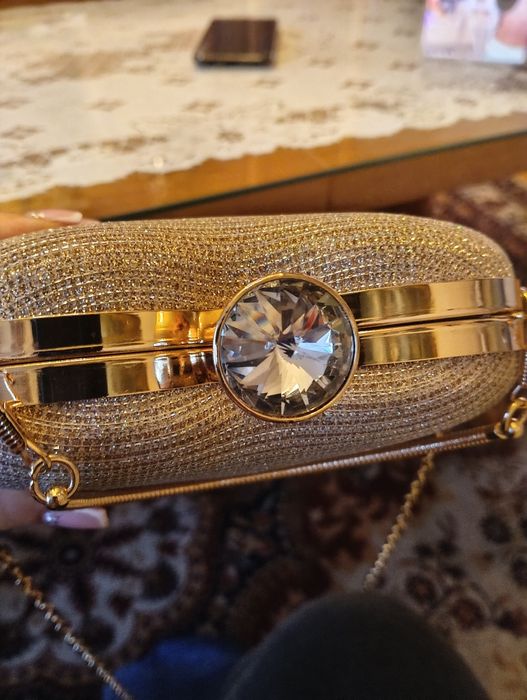 Śliczna złota torebeczka serduszko nowa