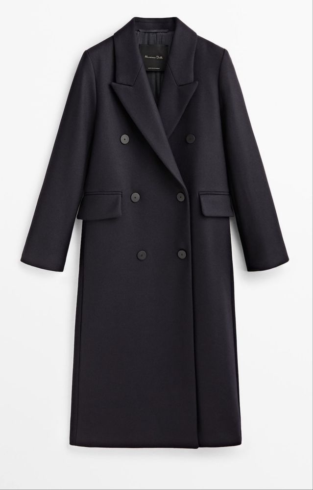 Пальто синє Massimo Dutti