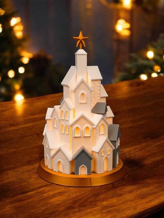 Magia Świąt Lampa Zimowe Miasteczko Świąteczna ozdoba w Formie Choinki