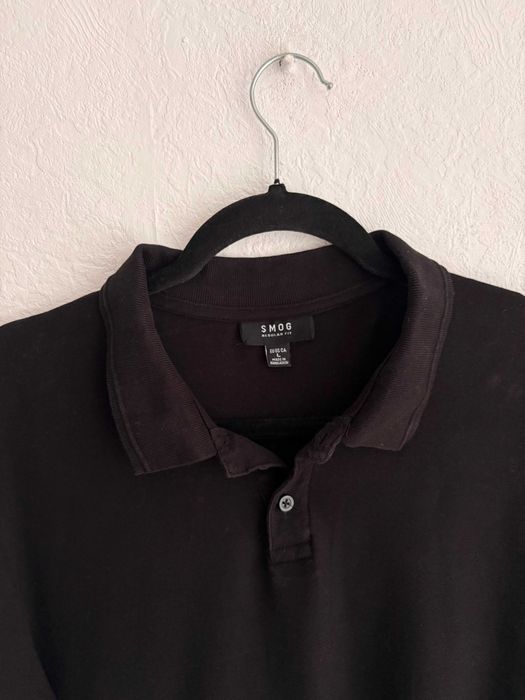 Klasyczna czarna męska koszulka polo – rozmiar L