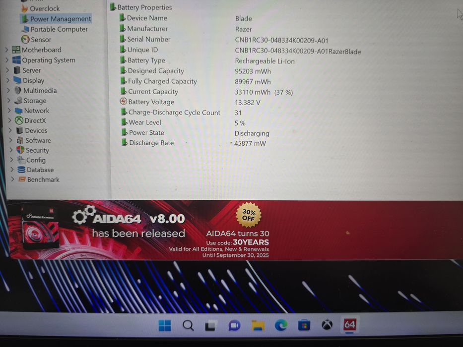 Razer Blade 16 I9 13950HX/RTX 4090 RAM 32GB SSD 1TB Mini-LED 4K