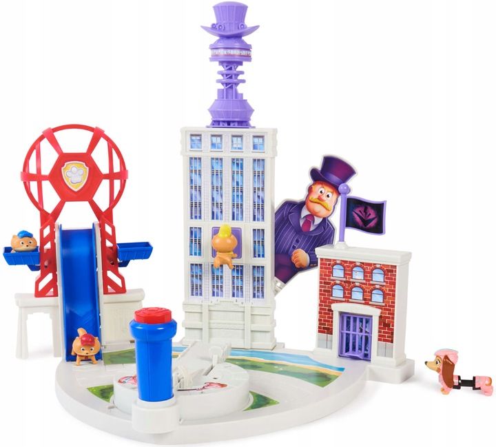 Psi Patrol Mighty Movie Zestaw Baza Miasto Liberty I Poms 4 Figurki
