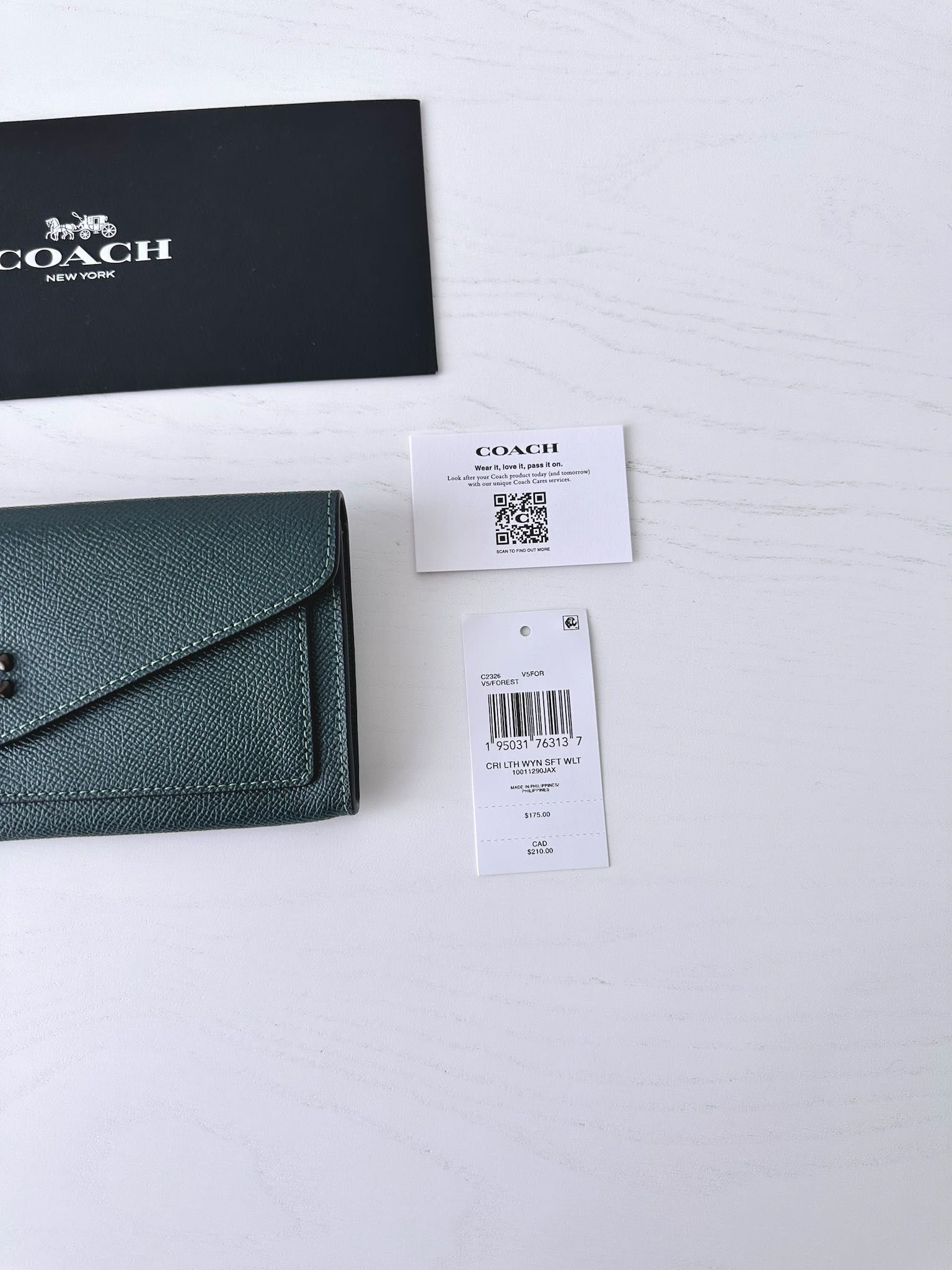 COACH Wyn Soft Wallet Жіночий гаманець женский кошелек коач оригинал