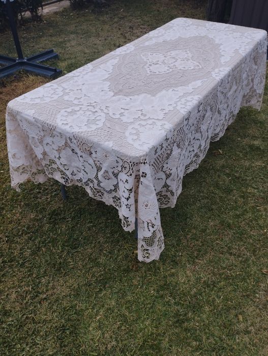 Toalha de bilros muito antiga (Nova)